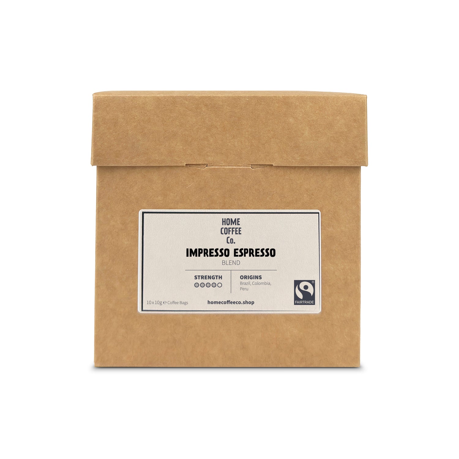 Impresso Espresso Coffee Bags 10 Pack Box